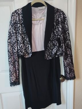 CDC Caren Desiree Lace Suit Empire Waist Evening Dress Size 10